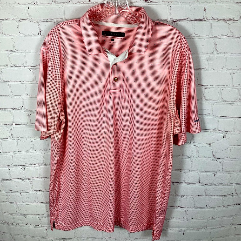 Pebble Beach Golf‎ Course Dry-Luxe Performance Shirt Size Large Geometric Print